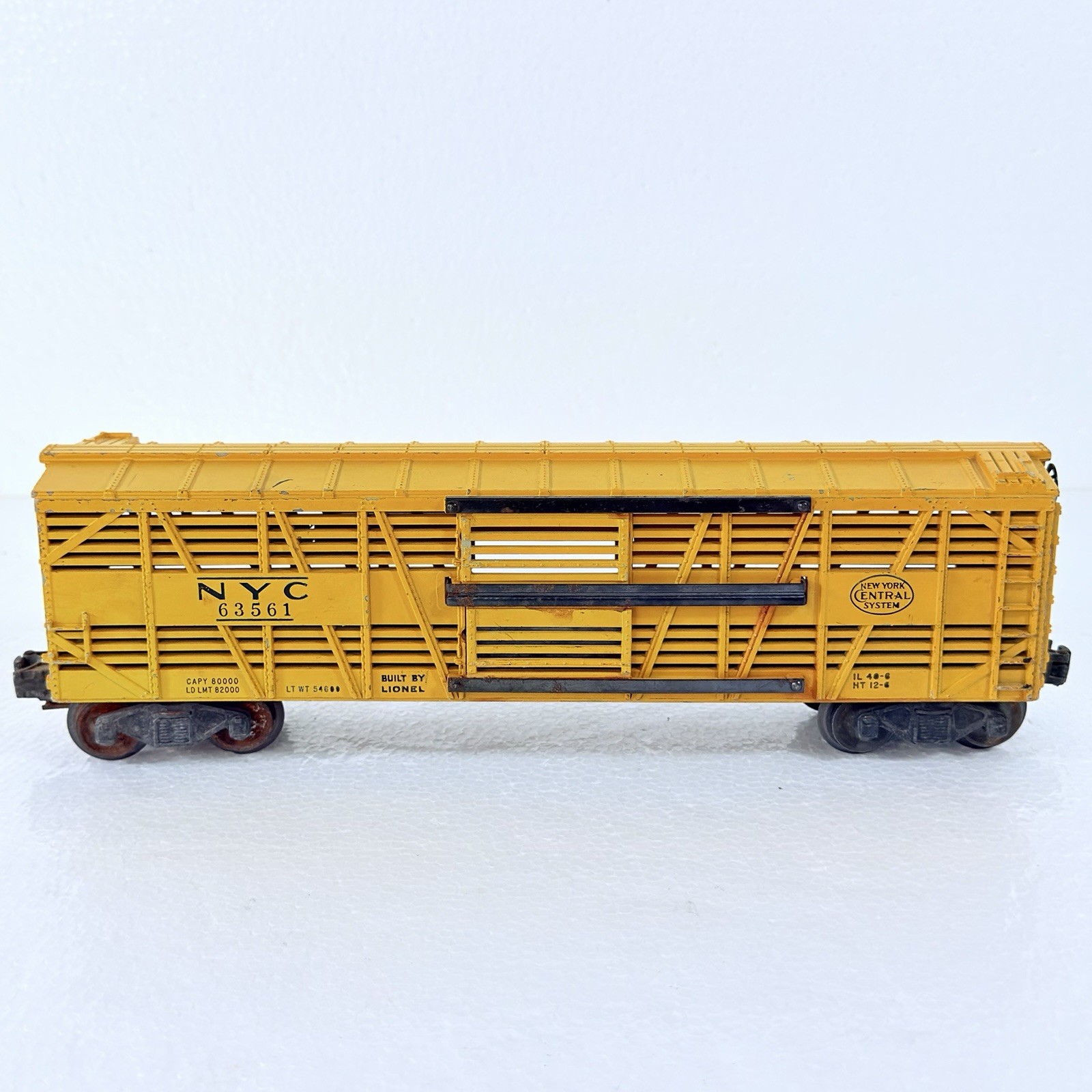 Vintage Postwar Lionel 6356 New York Central Double Decker Stock Car O Scale
