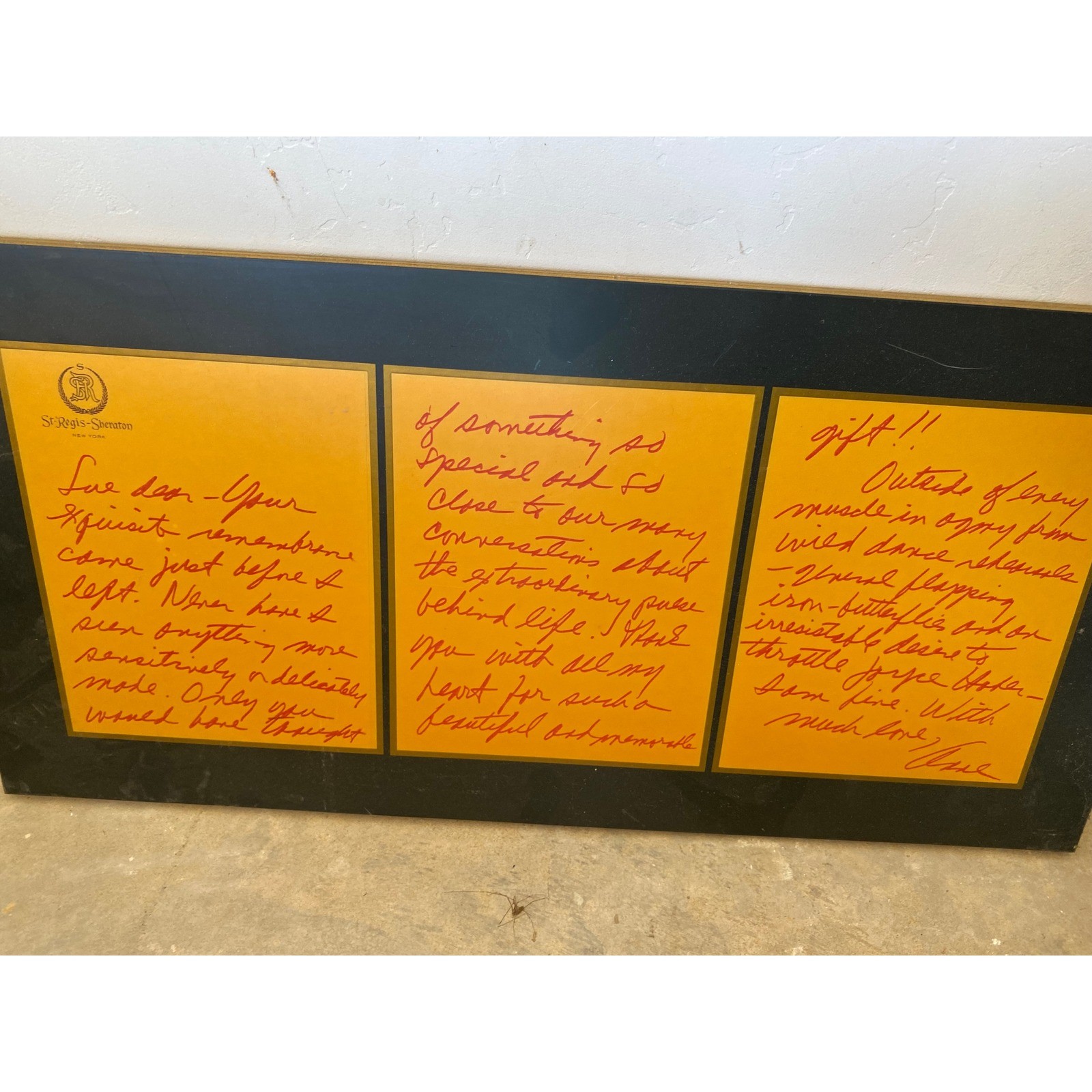 Vintage Anne Baxter Oscar Winner Handwritten Letter St Regis Sheraton New York
