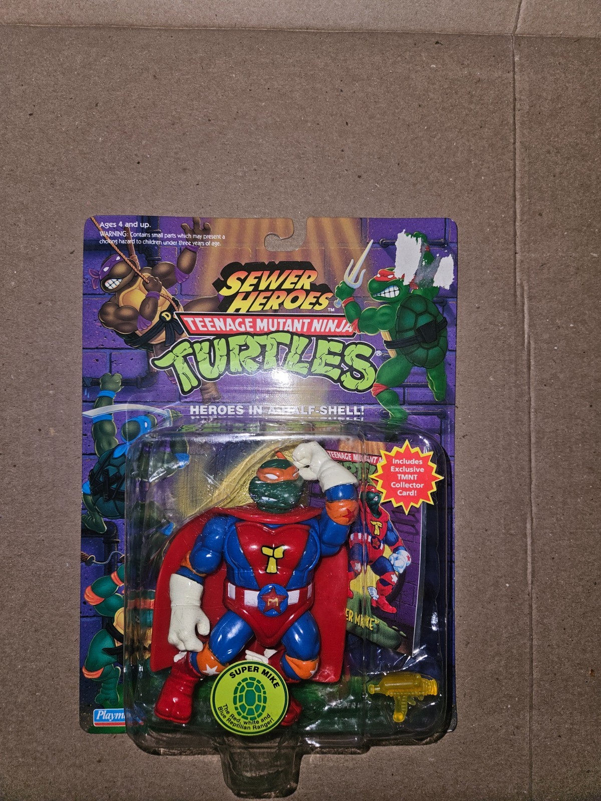 Teenage Mutant Ninja Turtles Vintage Sewer Heroes Mike MOC 1994 TMNT Teenage Mutant Ninja Turtles Vintage Sewer Heroes Mike MOC 1994 TMNT