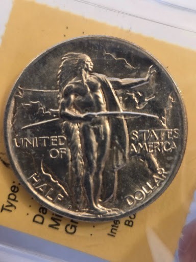 1926-S Oregon Trail Memorial Silver Half Dollar 50c - Uncirculated (BU) MS-60