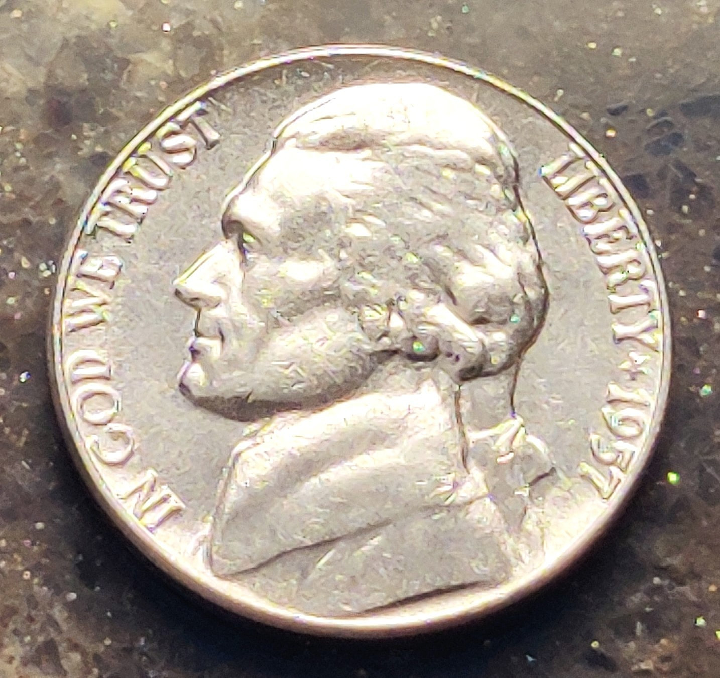 1957 Jefferson Nickel - Pulled from OBW Roll 1957 Jefferson Nickel - Pulled from OBW Roll