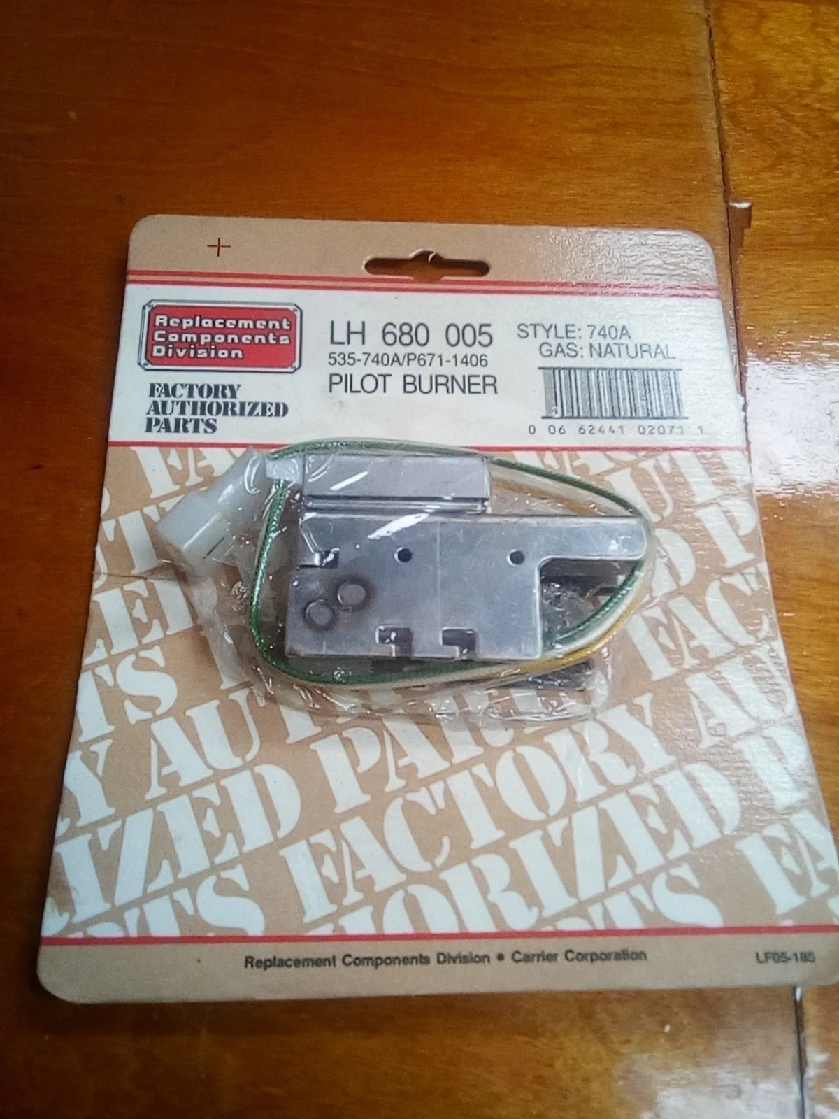 Carrier Replacement Components Division LH680 005 Pilot Burner Gas Natural 740A Carrier Replacement Components Division LH680 005 Pilot Burner Gas Natural 740A