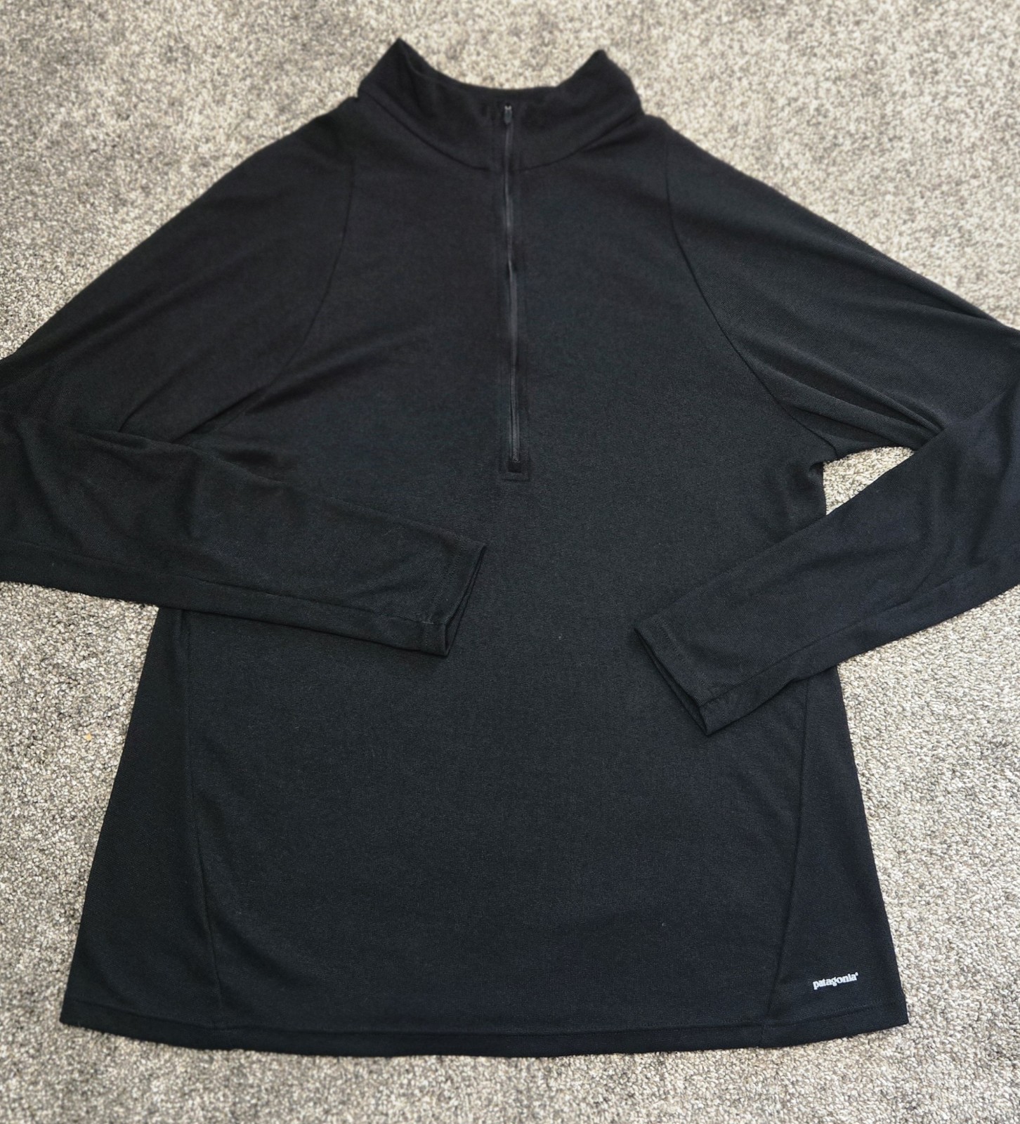 NWOT Patagonia Black Capilene 2 Lt Weight Quarter Zip Shirt XL