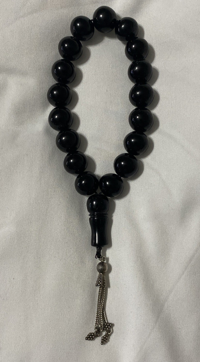 Antique Turkish 17 Bead Silver Tassel Mascot Misbaha Tasbih Islamic Prayer Beads Antique Turkish 17 Bead Silver Tassel Mascot Misbaha Tasbih Islamic Prayer Beads