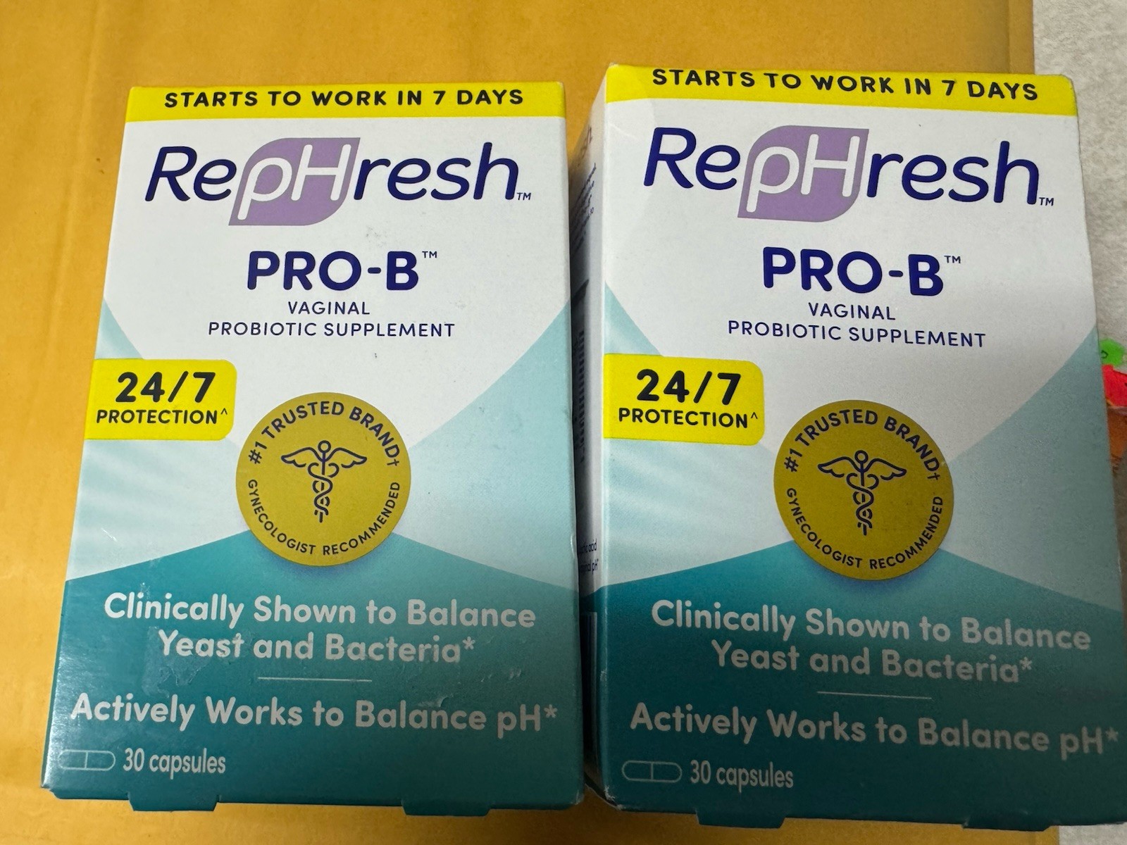 LOT OF 2 Rephresh Pro B Probiotic Feminine Supplement 30 Capsules Each Exp9/26 LOT OF 2 Rephresh Pro B Probiotic Feminine Supplement 30 Capsules Each Exp9/26