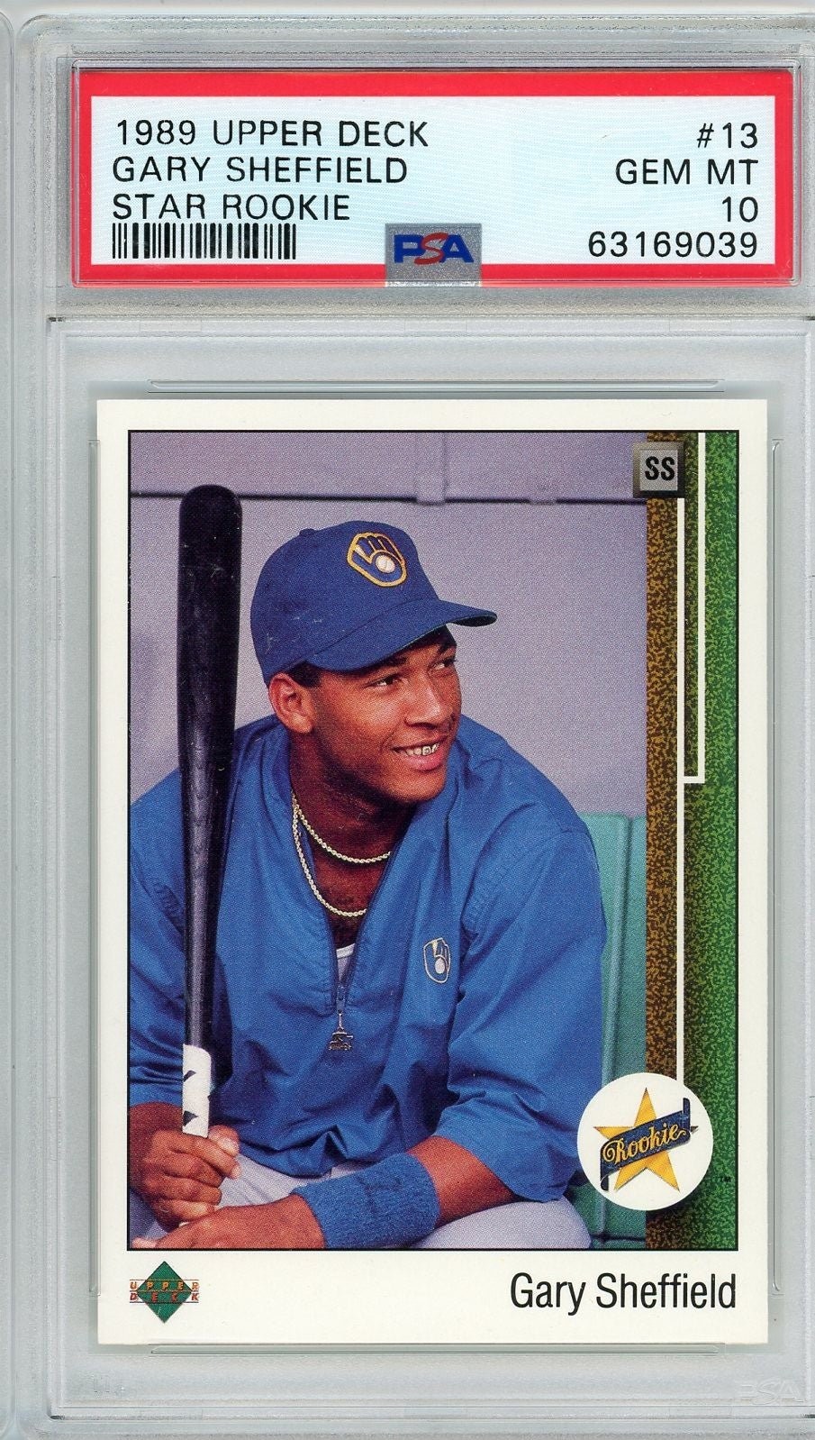 Graded 1989 Upper Deck Star Gary Sheffield #13 Rookie RC Card PSA 10 Mint Graded 1989 Upper Deck Star Gary Sheffield #13 Rookie RC Card PSA 10 Mint