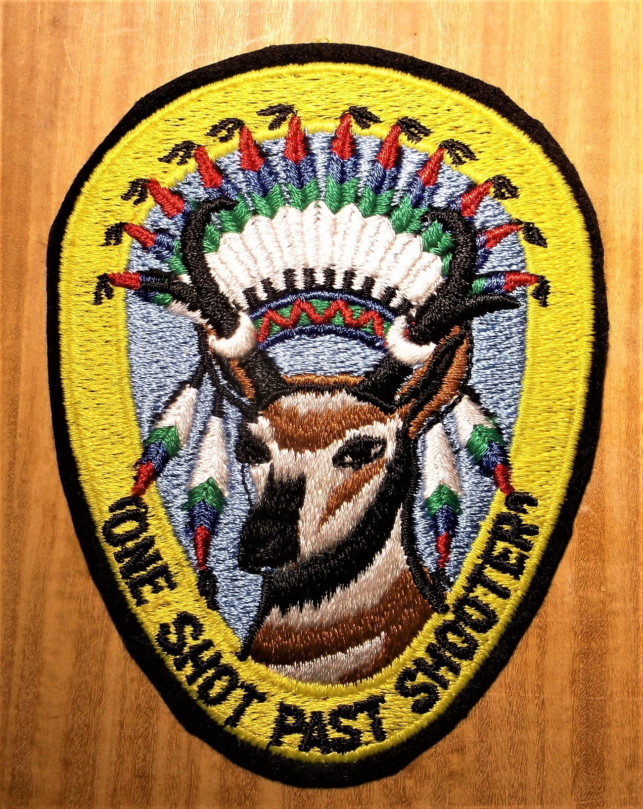 GEMSCO NOS Vintage Patch ONE SHOT PAST SHOOTERS CLUB Lander WY - Original 1978