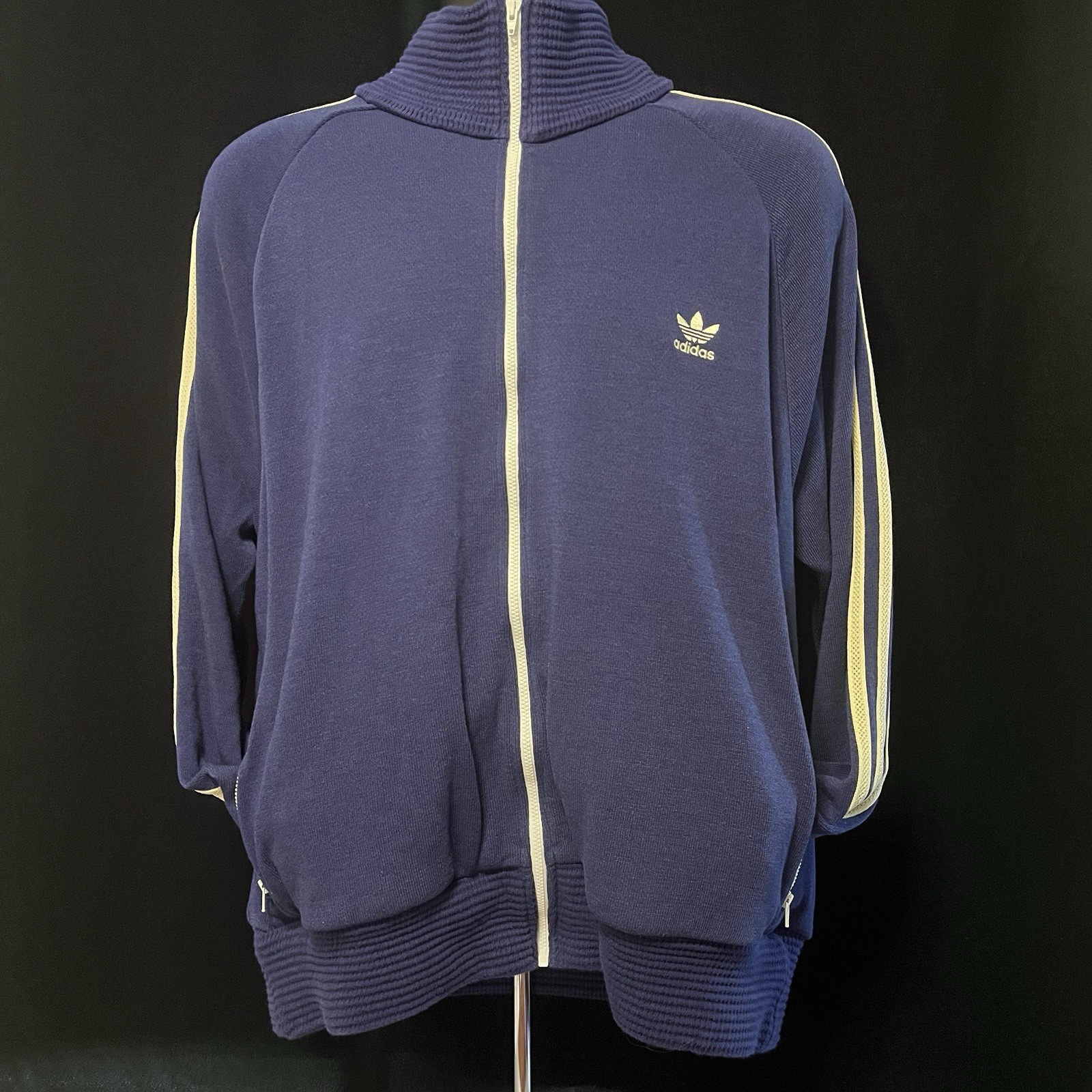Adidas x Wales Bonner 80s Track Jacket XL Navy Blue Yellow Trefoil