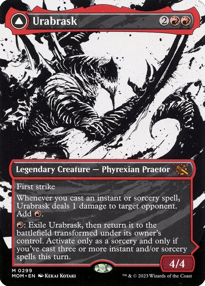 x1 Urabrask // The Great Work MOM MTG 299 SHOWCASE BORDERLESS MYTHIC M/NM 1x x1 Urabrask // The Great Work MOM MTG 299 SHOWCASE BORDERLESS MYTHIC M/NM 1x