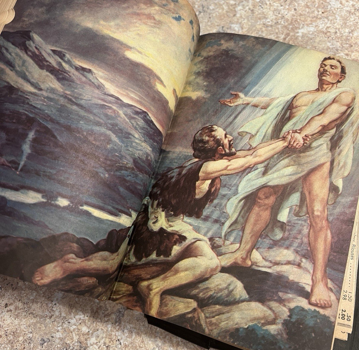 Holy Bible KJV 1947 Red Letter Large Type Thumb Index Spencer Press Illustrated
