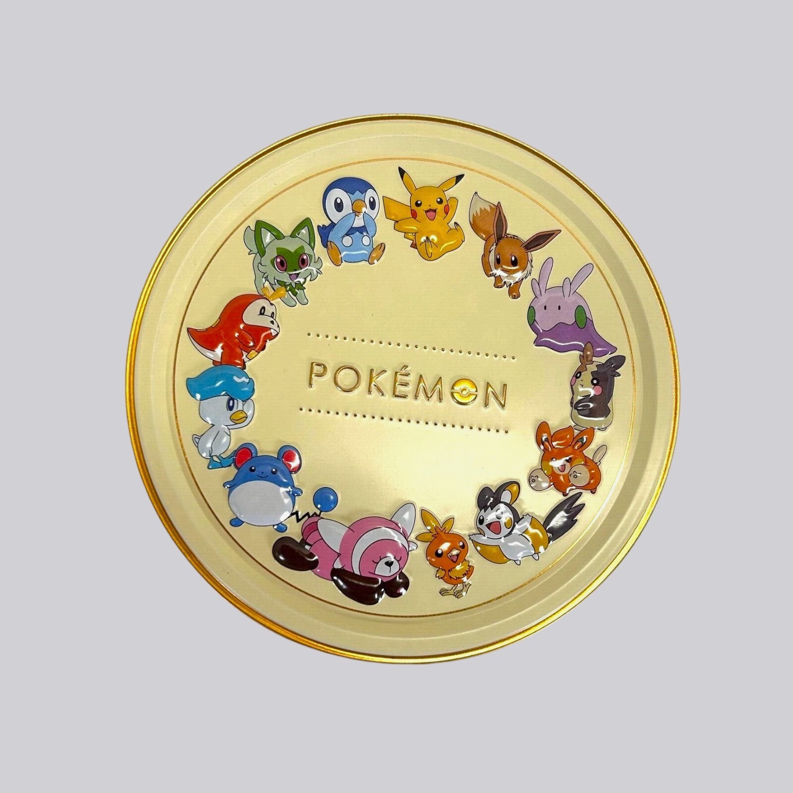 Pokémon Metal Tin Sweet Plaza EMPTY Chocolate Box 2 x 6 inches Goomy Pawmi Eevee