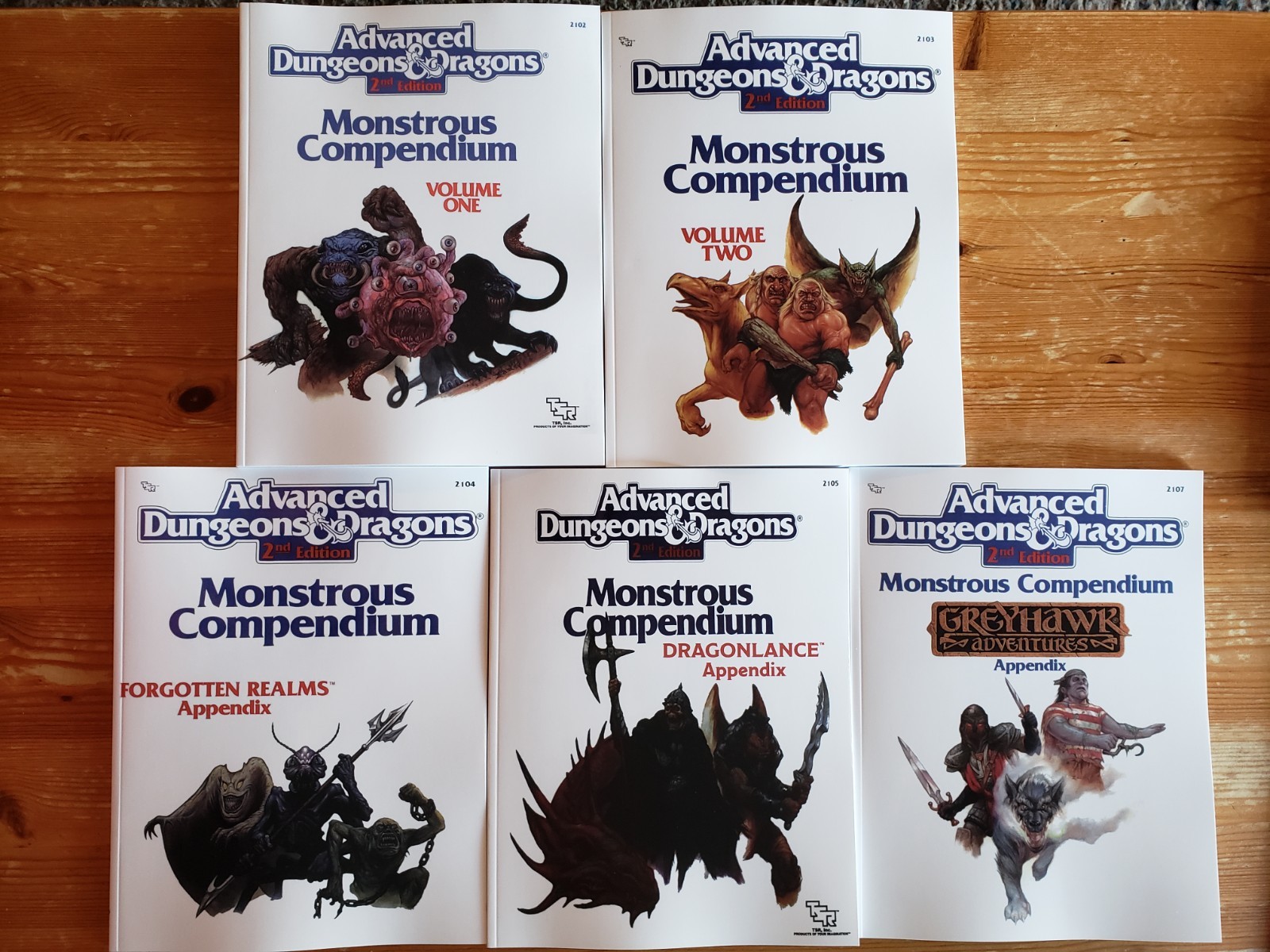 Monstrous Compendium Set 1 — 1-5 — (D&D, set of 5 books, POD, Softcover, VF/NM) Monstrous Compendium Set 1 — 1-5 — (D&D, set of 5 books, POD, Softcover, VF/NM)