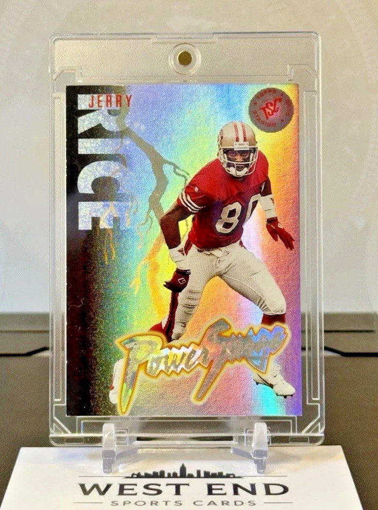 JERRY RICE 1995 Stadium Club POWER SURGE #P10 1:18 PACKS RARE HOLO 49ers HOF 🔥