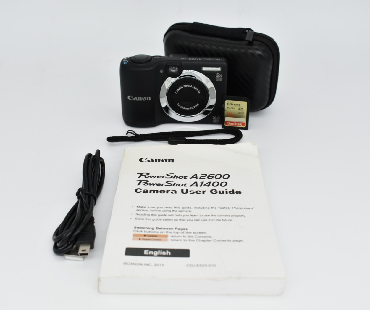 Canon PowerShot A1400 16MP Digital Camera Compact Point Shoot, Black - TESTED ✅ Canon PowerShot A1400 16MP Digital Camera Compact Point Shoot, Black - TESTED ✅