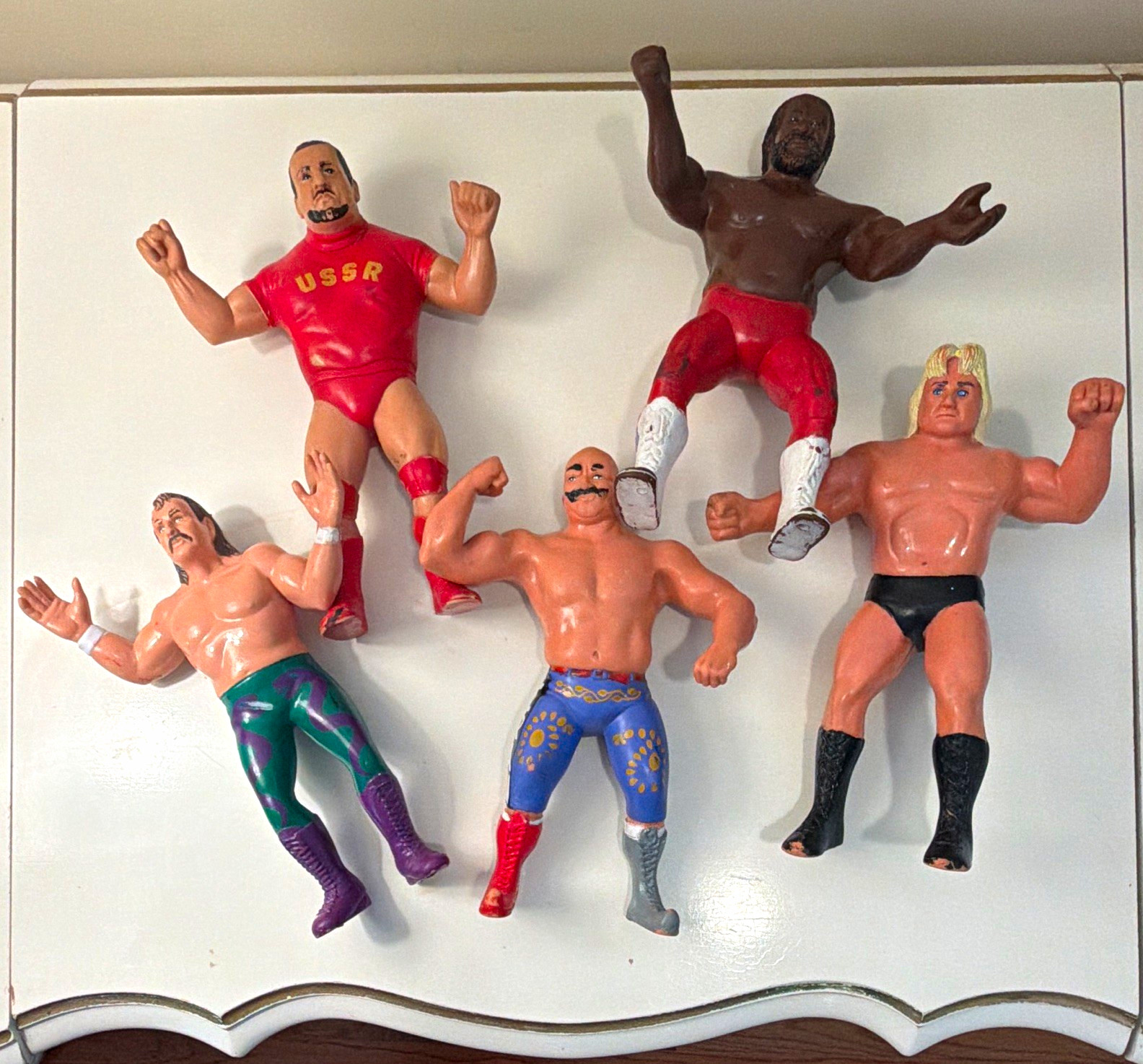 LJN Vintage WWF/WWE Wrestling Superstars Mixed Lot 5 Plastic Figures 1984 LJN Vintage WWF/WWE Wrestling Superstars Mixed Lot 5 Plastic Figures 1984