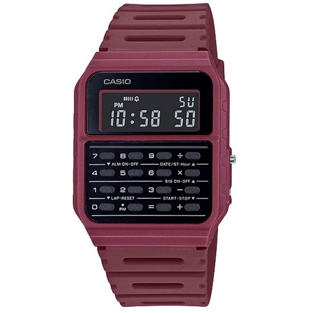 Casio CA-53WF-4B Red Vintage Retro Style Unisex Digital Calculator Watch Casio CA-53WF-4B Red Vintage Retro Style Unisex Digital Calculator Watch