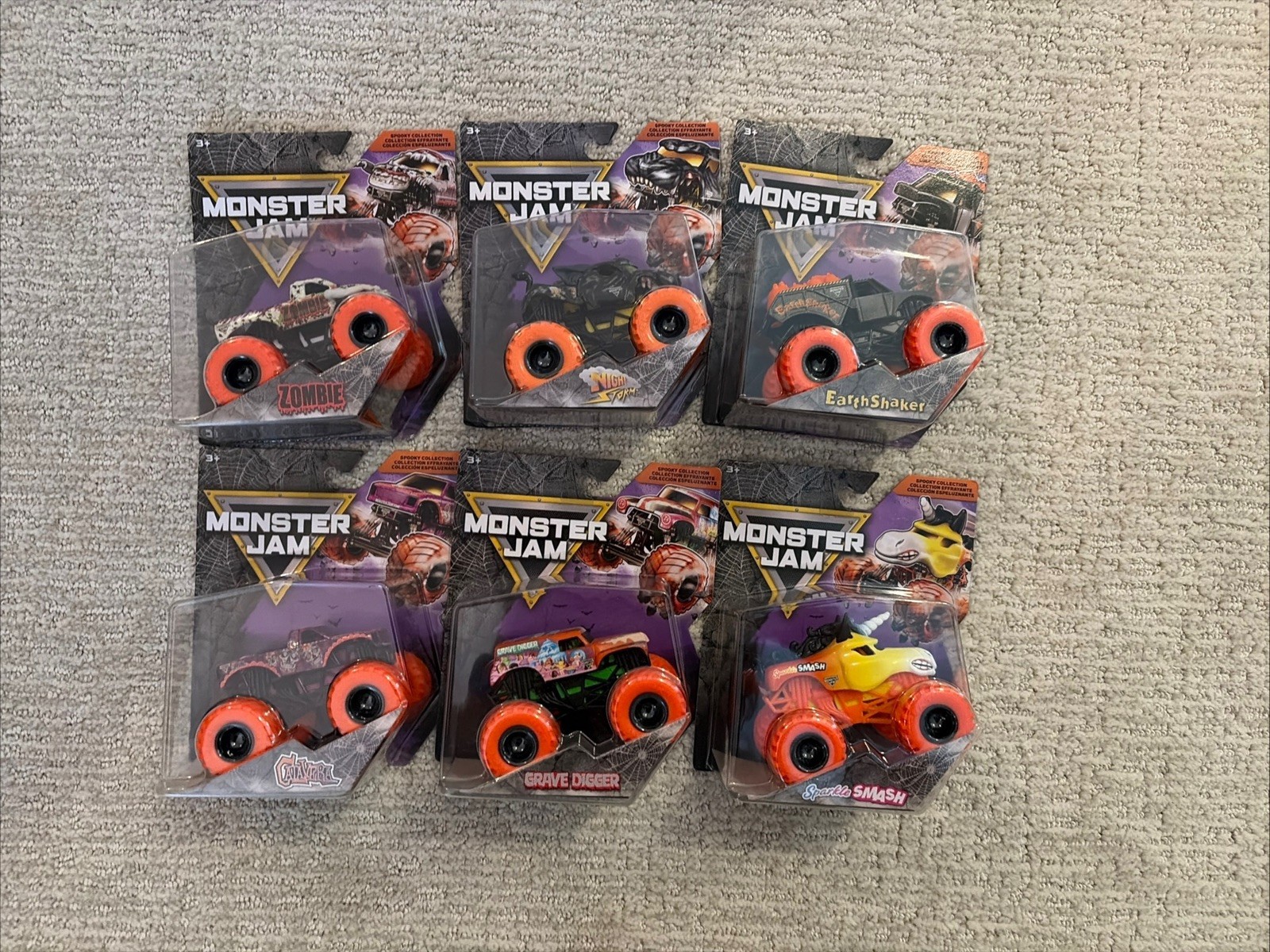 Monster Jam Spooky Collection 1:64 Diecast 2026 Set of 6 NIGHT STORM INCLUDED