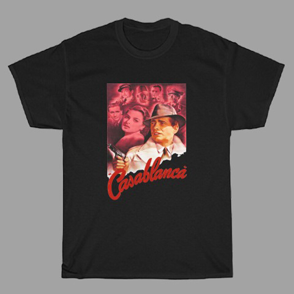 Casablanca 1942 Movie Men\'s Black Size S to 3XL Casablanca 1942 Movie Men\'s Black Size S to 3XL