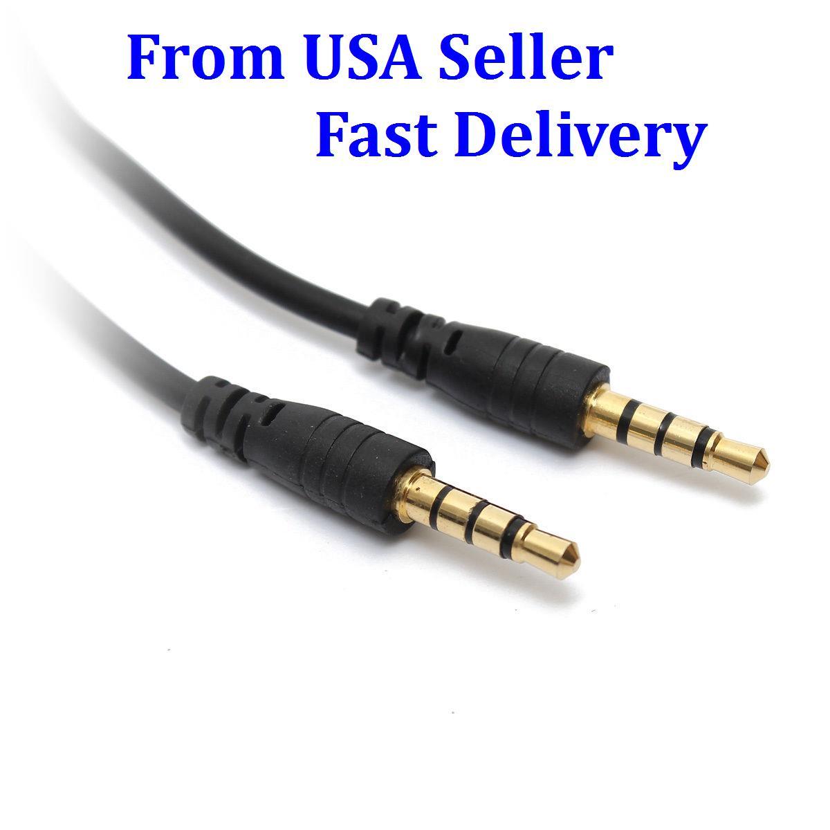 5 Pack - 3.5mm TRRS Stereo Audio Cable Male to Male 1FT (Audio + Microphone) USA 5 Pack - 3.5mm TRRS Stereo Audio Cable Male to Male 1FT (Audio + Microphone) USA