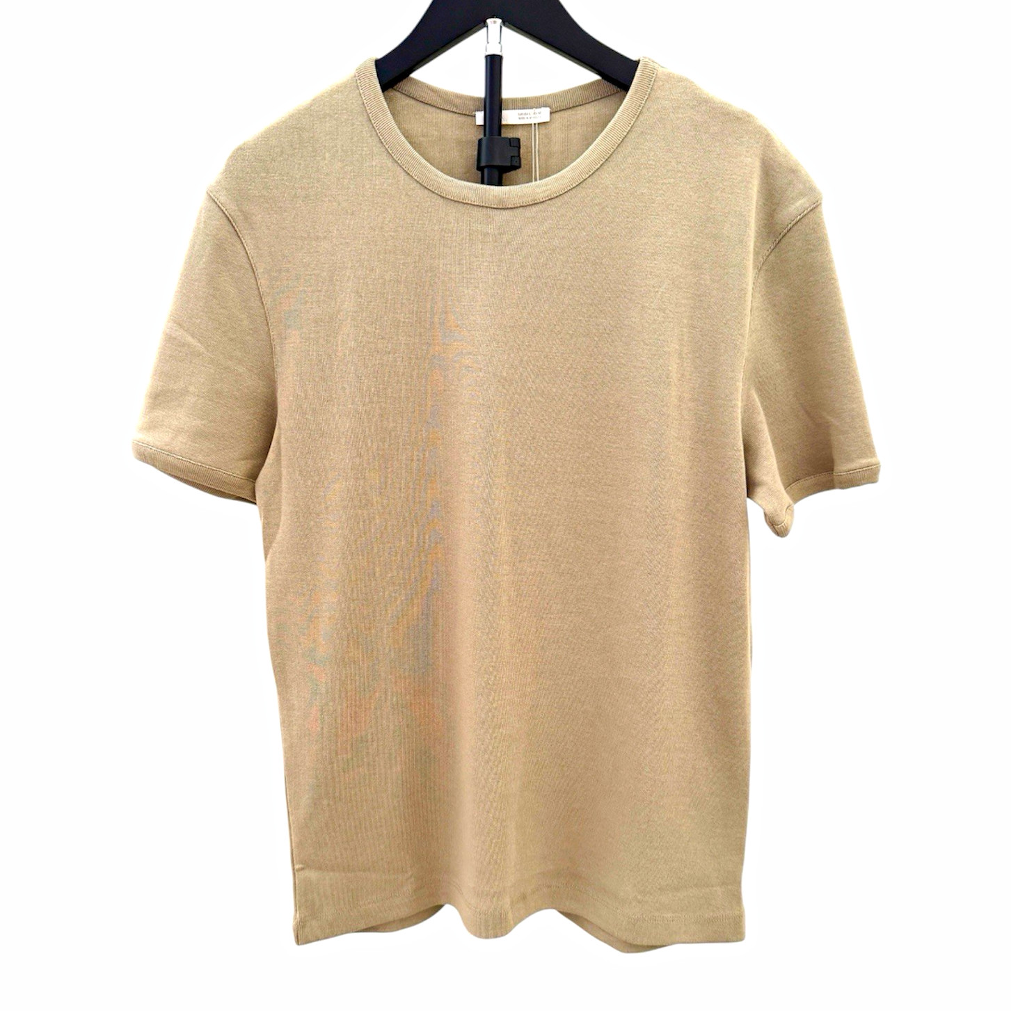 ZARA men’s Beige Knit Cotton Crew Neck Short Sleeve T-Shirt Size L ZARA men’s Beige Knit Cotton Crew Neck Short Sleeve T-Shirt Size L