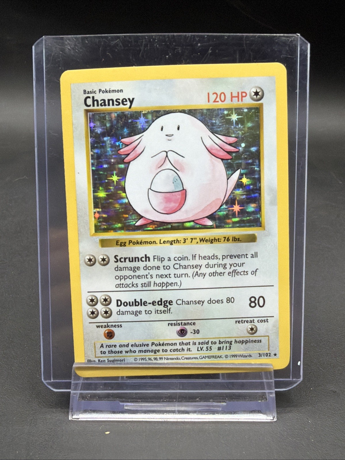 🥗1999 CHANSEY 3/102 Holo Rare Deck Exclusive POKEMON CARD First Edition 1st🥗