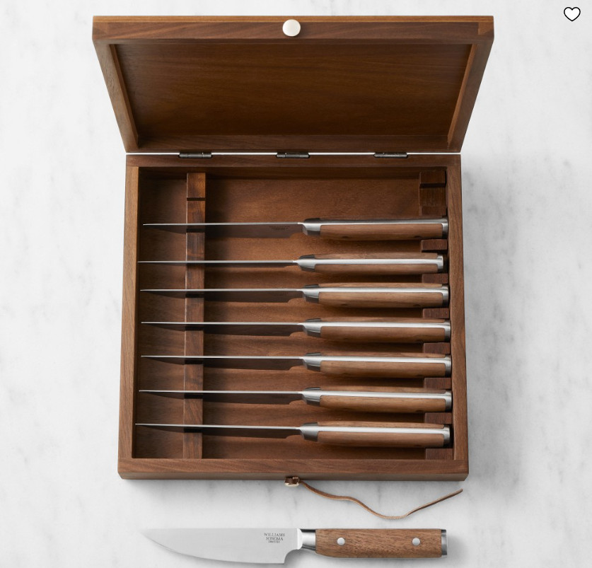 Williams Sonoma Steakhouse Steak Knives Set 8 Pc Stainless Steel Tableware Williams Sonoma Steakhouse Steak Knives Set 8 Pc Stainless Steel Tableware