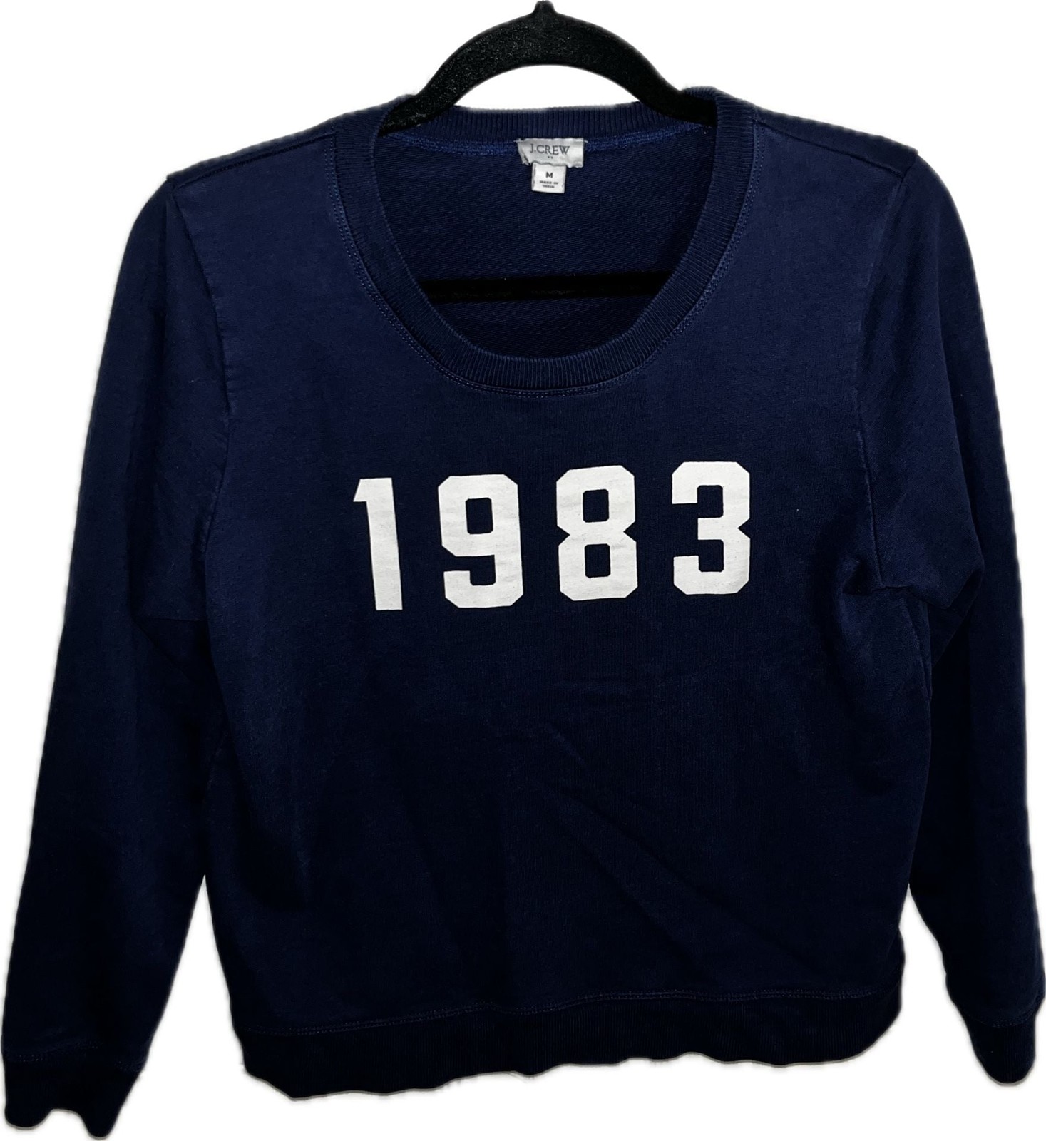 J. Crew 1983 Sweatshirt Size M Navy Blue Cotton J. Crew 1983 Sweatshirt Size M Navy Blue Cotton