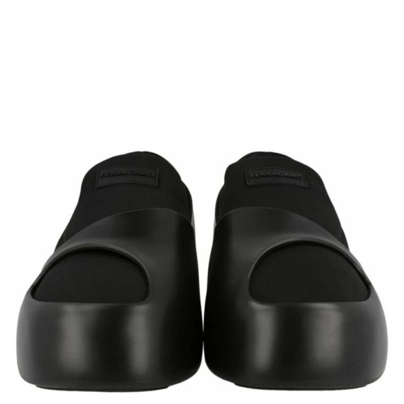 Ferragamo Mens Lunar Paneled Slip-On Sneakers - Black - US Mens 9 Ferragamo Mens Lunar Paneled Slip-On Sneakers - Black - US Mens 9