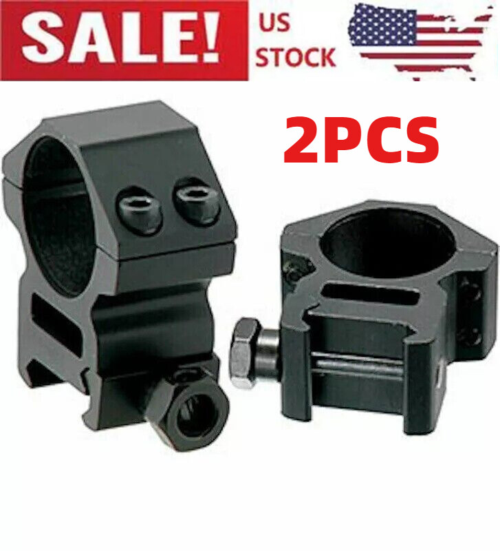 2 Pack 1\'\' inch Middle Profile Scope Rings for Picatinny Weaver Mount Heavy Duty
