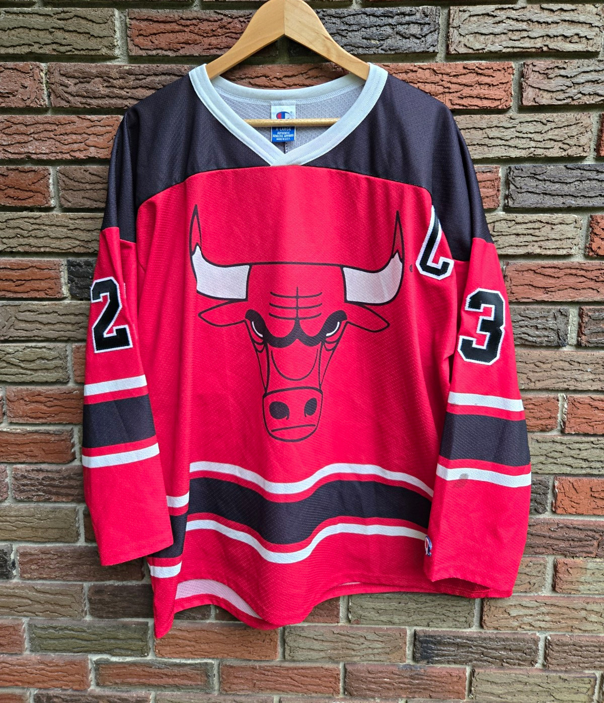 Rare Vintage Champion Michael Jordan Chicago Bulls NBA Hockey Jersey XL Rare Vintage Champion Michael Jordan Chicago Bulls NBA Hockey Jersey XL