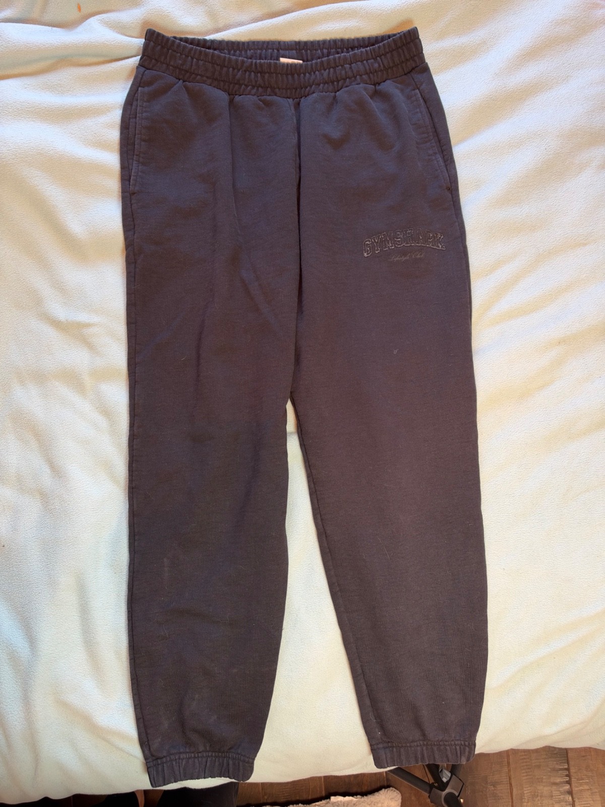 Gymshark Black Jogger Sweatpants Activewear Fleece Athletic Men\'s Large Gymshark Black Jogger Sweatpants Activewear Fleece Athletic Men\'s Large