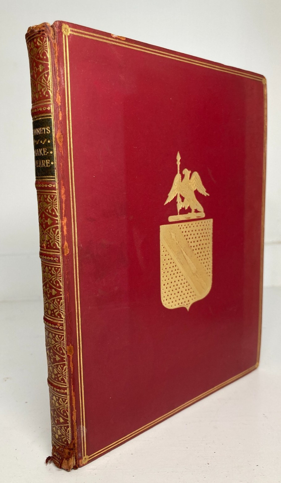 Shakespeare Sonnets 1928 Bayntun Riviere Fine Binding Red Leather Chiswick Press
