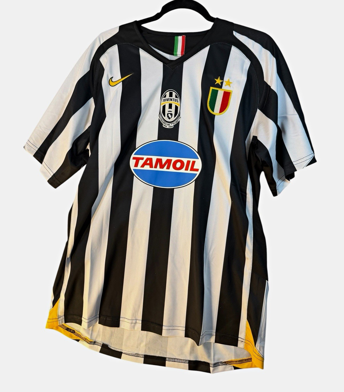 Juventus Del Piero #10 Black/White Striped Soccer Jersey Men’s L Juventus Del Piero #10 Black/White Striped Soccer Jersey Men’s L