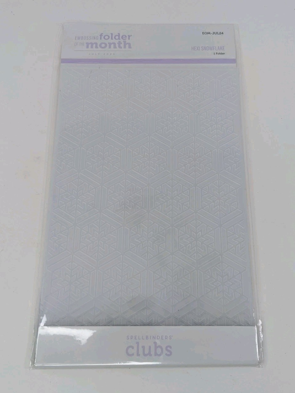 Spellbinders 3D Embossing Folder Month Hexi Snowflake July 2024 Spellbinders 3D Embossing Folder Month Hexi Snowflake July 2024