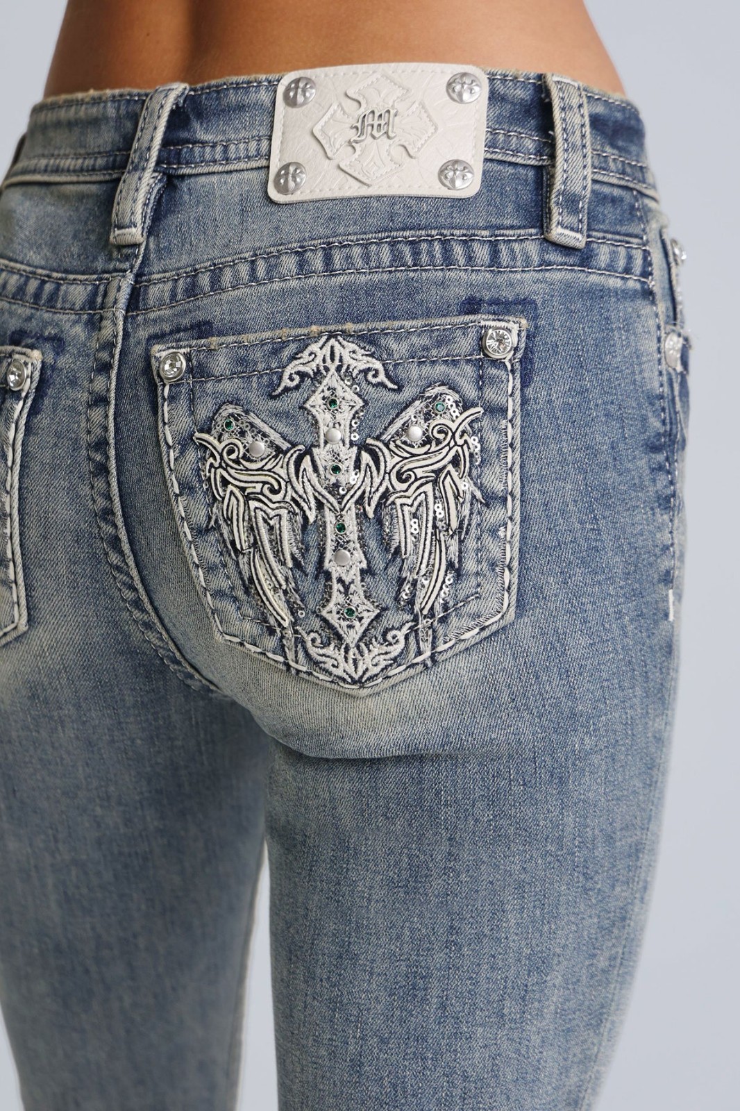 🧡*NWT*Miss Me Reign Bootcut Mid-Rise Jeans Women\'s Size 27x30 - Light Wash $134