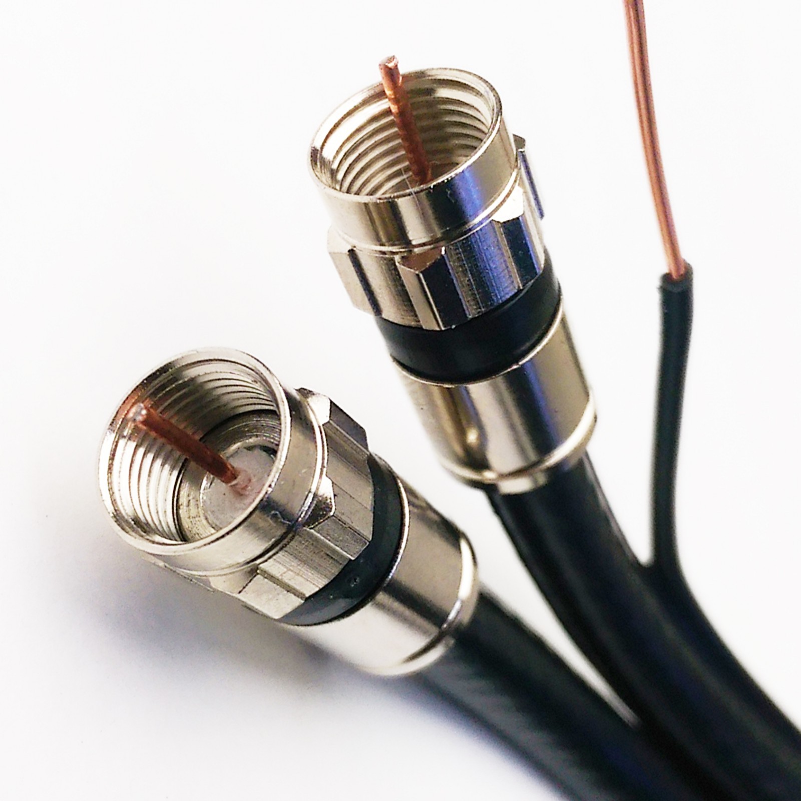 SIAMESE DUAL COAXIAL RG-6 CABLE W/ GROUND MESSENGER 3GHZ UL ETL PPC F-CONNECTORS SIAMESE DUAL COAXIAL RG-6 CABLE W/ GROUND MESSENGER 3GHZ UL ETL PPC F-CONNECTORS
