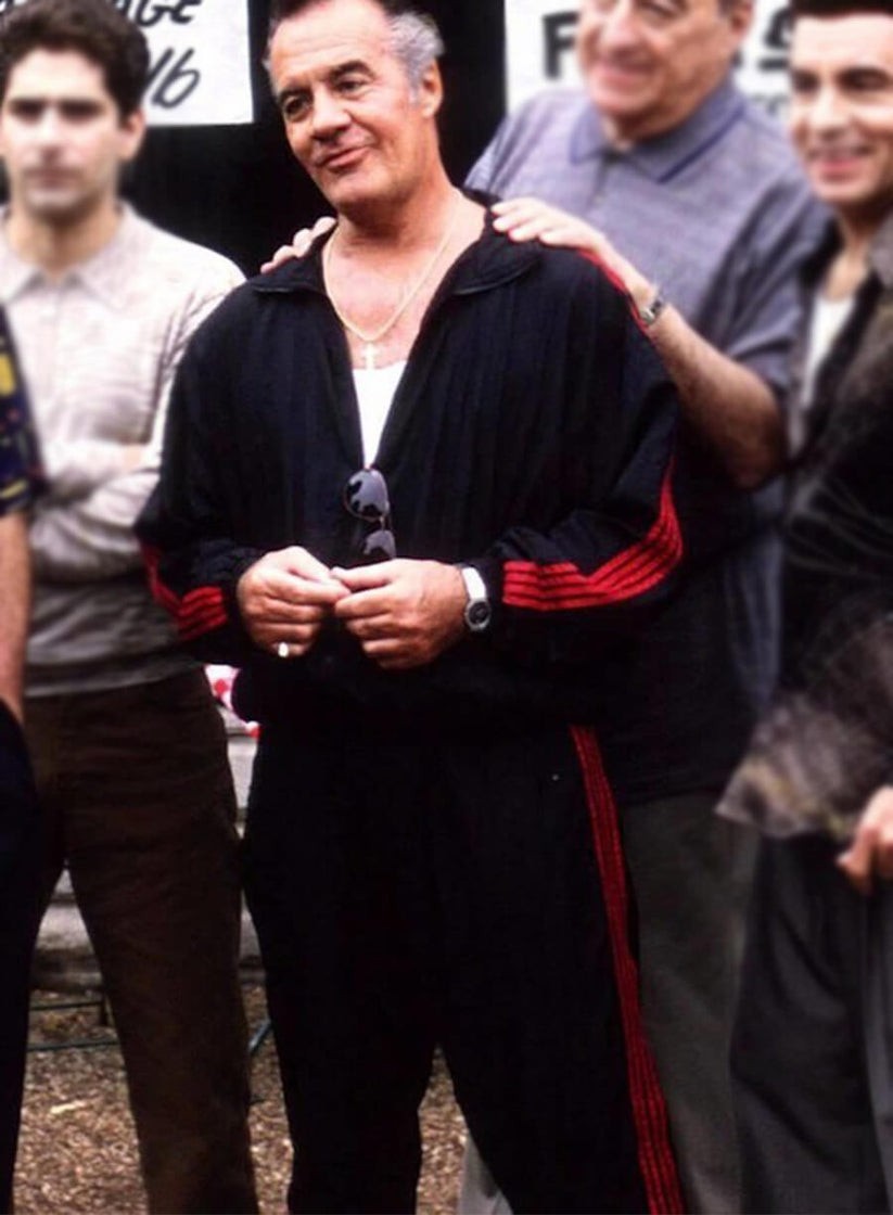 Tony Sirico The Sopranos Paulie Walnuts Gualtieri Black Tracksuit in Velvet Tony Sirico The Sopranos Paulie Walnuts Gualtieri Black Tracksuit in Velvet