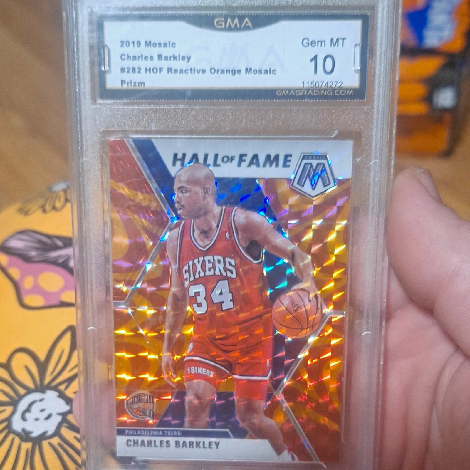 GRADED 10, 2019-20 Panini Mosaic Hall of Fame Charles Barkley #282 G.M.A GRADED 10, 2019-20 Panini Mosaic Hall of Fame Charles Barkley #282 G.M.A
