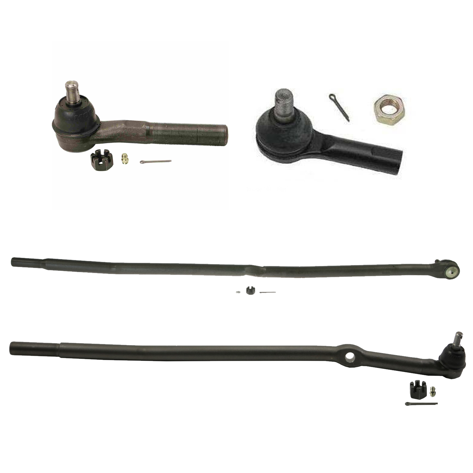 Moog Inner and Outer Steering Tie Rod Ends Kit with 8 lug Wheels For Dodge Ram