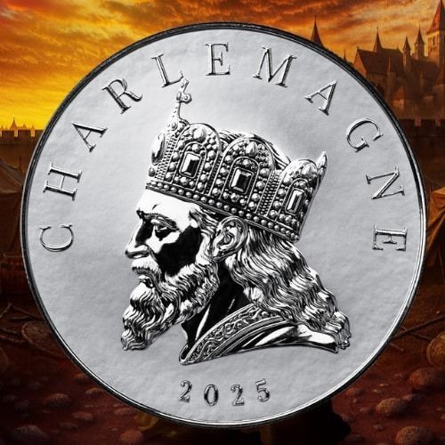 5 oz CHARLEMAGNE Silver Coin .9999 Fine Silver Proof Like Commander Series ART 5 oz CHARLEMAGNE Silver Coin .9999 Fine Silver Proof Like Commander Series ART