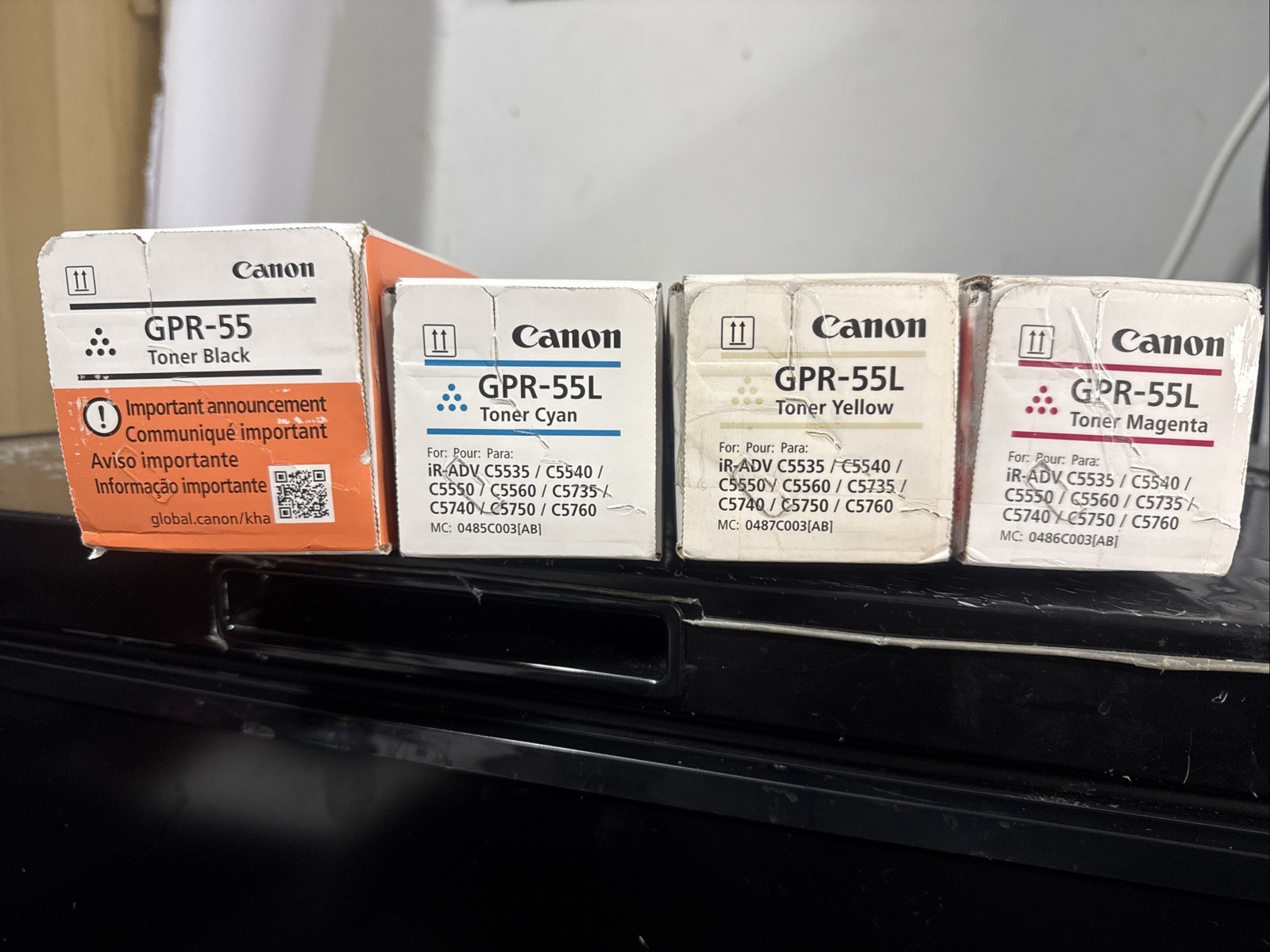 Genuine Canon GPR-55L,black GPR-55 (Cyan GPR-55L,Magenta GPR-55L,Yellow GPR-55L) Genuine Canon GPR-55L,black GPR-55 (Cyan GPR-55L,Magenta GPR-55L,Yellow GPR-55L)