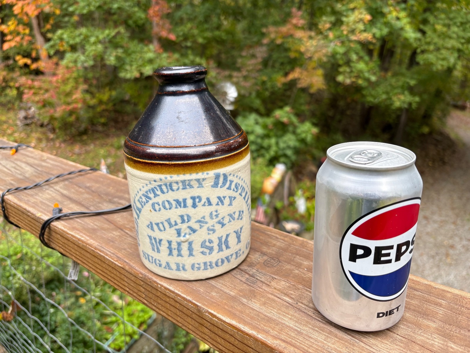 Antique Advertising Decorated Stoneware Jug Sugar Grove Ohio Whiskey Kentucky Di Antique Advertising Decorated Stoneware Jug Sugar Grove Ohio Whiskey Kentucky Di
