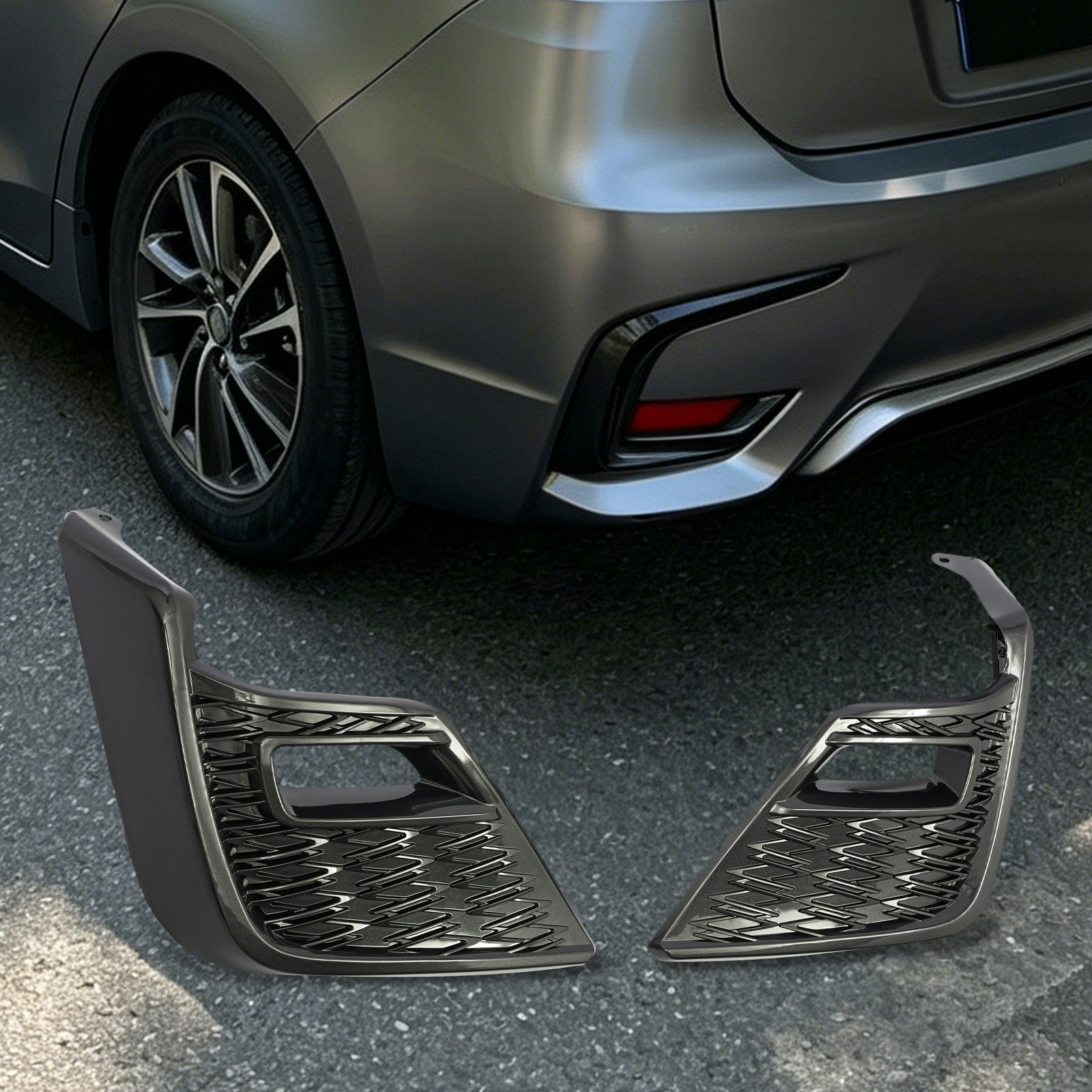 1 Pair Fog Light Covers, Rear Fog Lamp Grille Covers For 2017 Lexus CT200H TRD