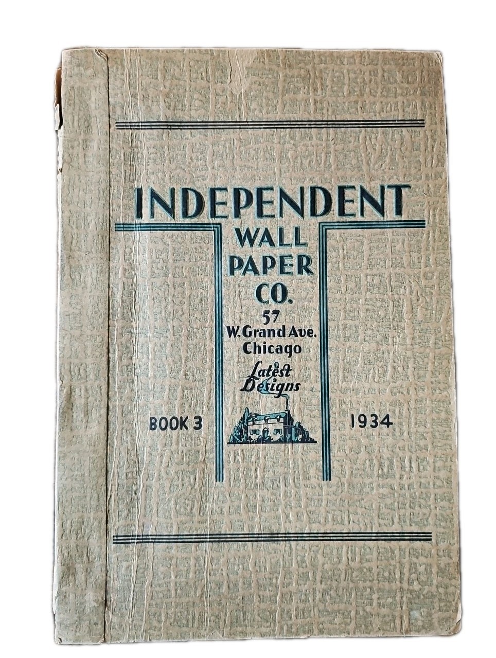 1934 Independent Wall Paper Co Chicago Sample Book Art Deco