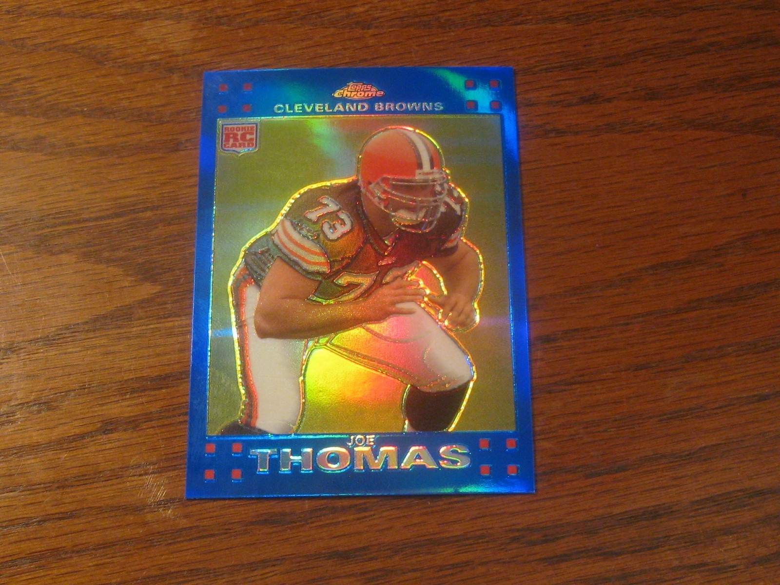 JOE THOMAS  2007 Topps Chrome BLUE REFRACTOR Rookie Card # TC264  BROWNS