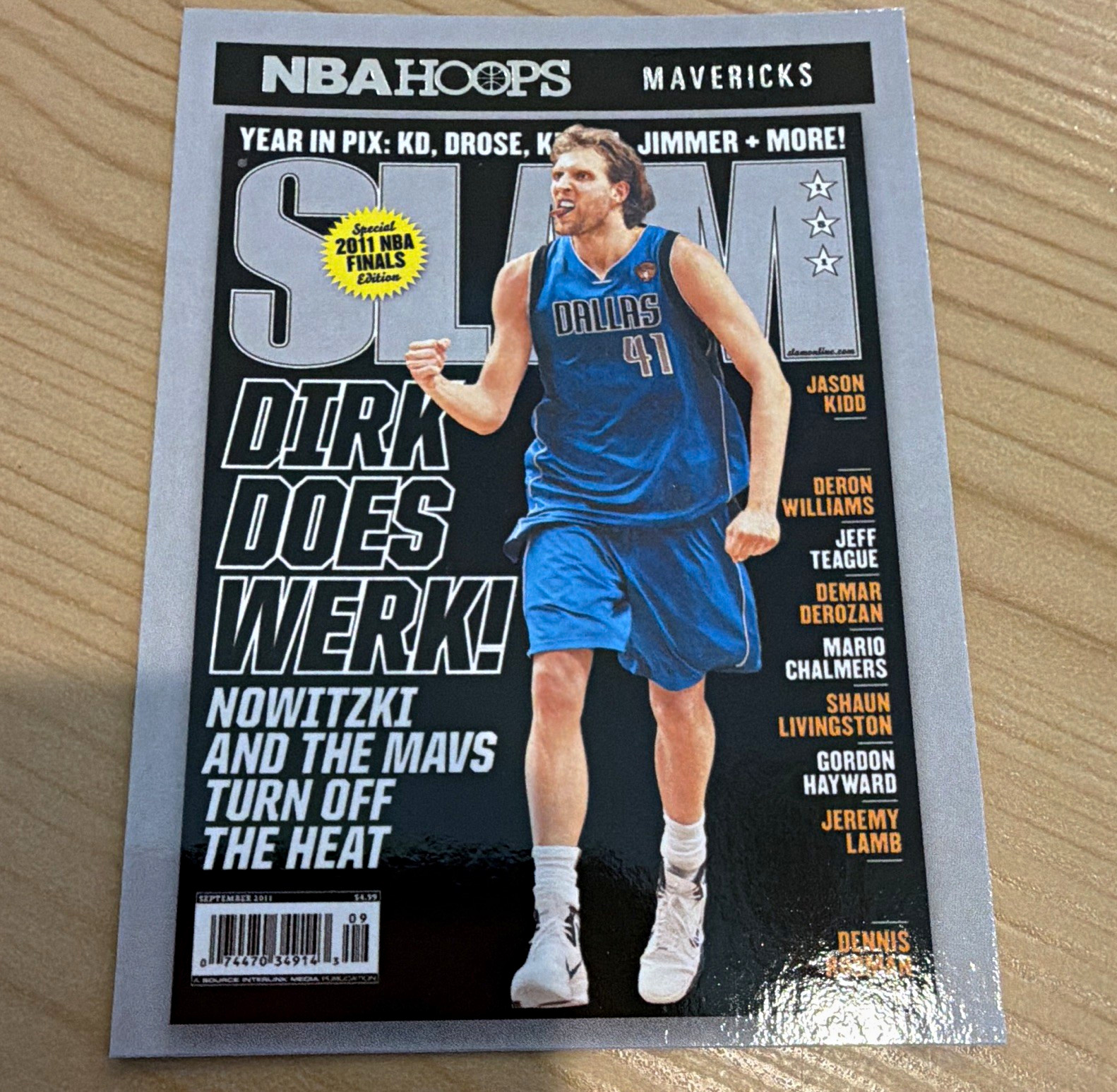 Panini NBA Hoops SLAM Dirk Nowitzki Dallas Mavericks 2011 NBA Finals Card Panini NBA Hoops SLAM Dirk Nowitzki Dallas Mavericks 2011 NBA Finals Card