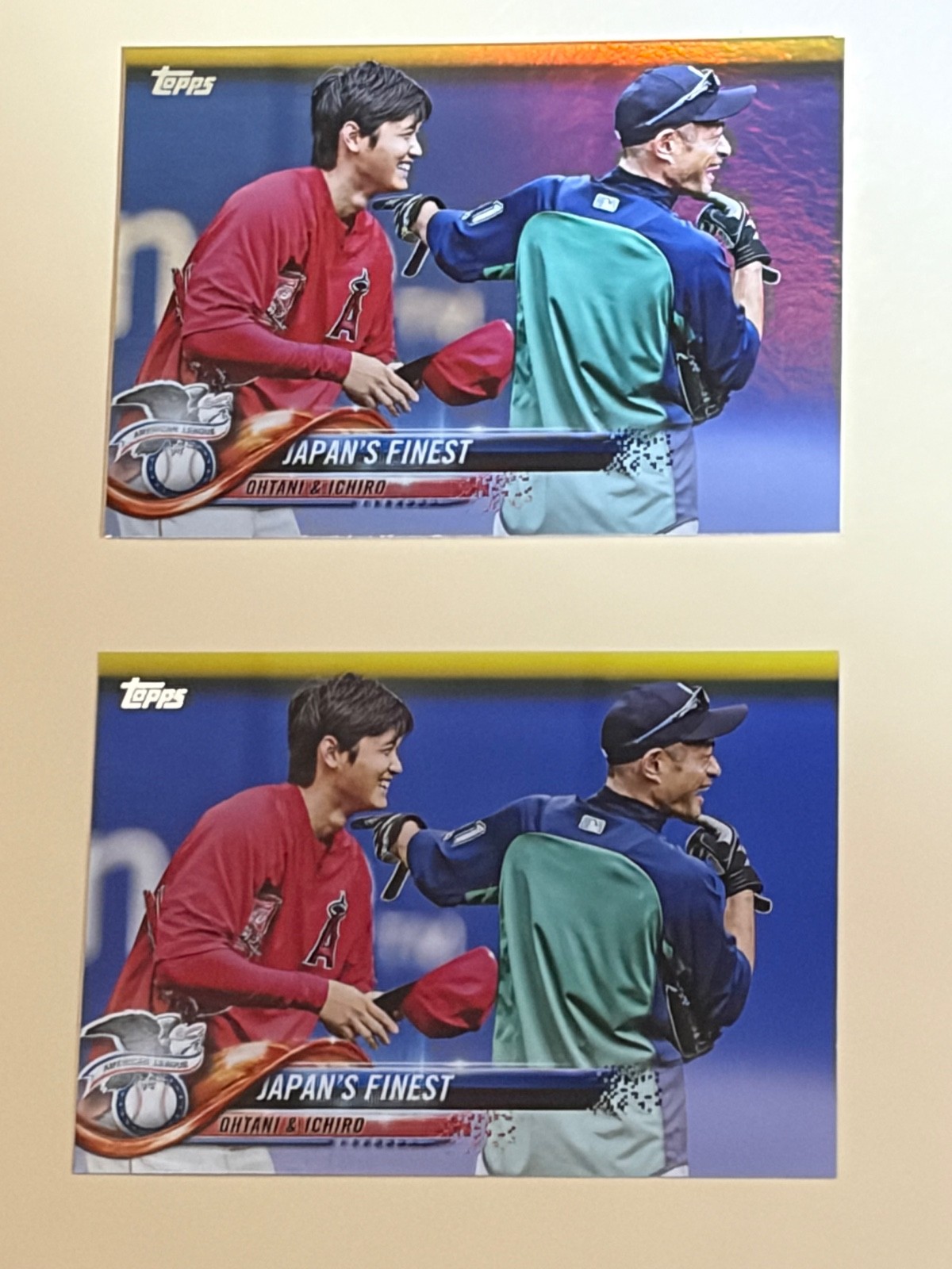 2018 Topps Update Shohei Ohtani Ichiro Suzuki #US153 Rainbow Foil and base 2018 Topps Update Shohei Ohtani Ichiro Suzuki #US153 Rainbow Foil and base