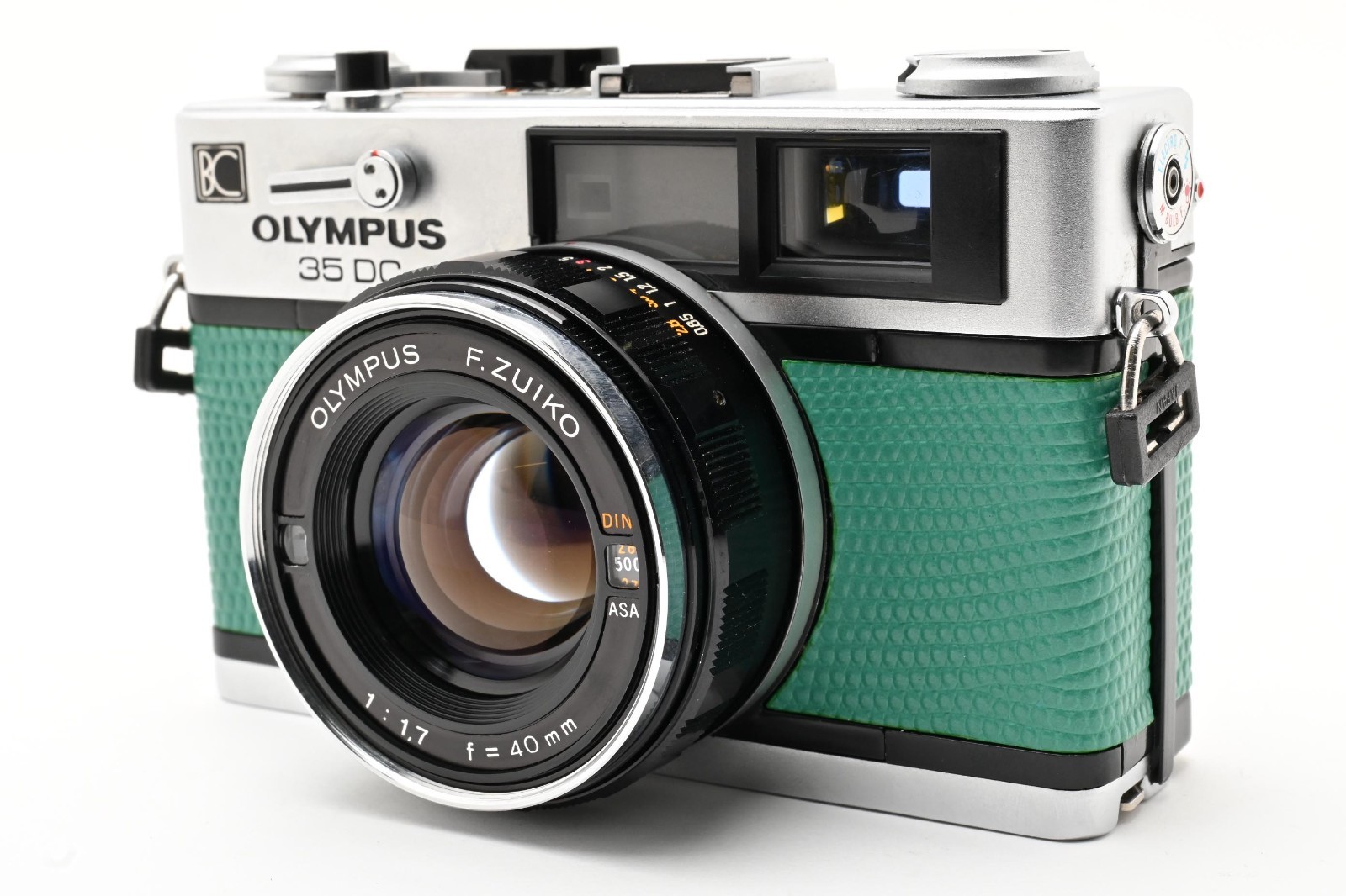 Rare【N MINT】OLYMPUS 35DC 35mm Film Camera Restored Teal Green Leather #A314