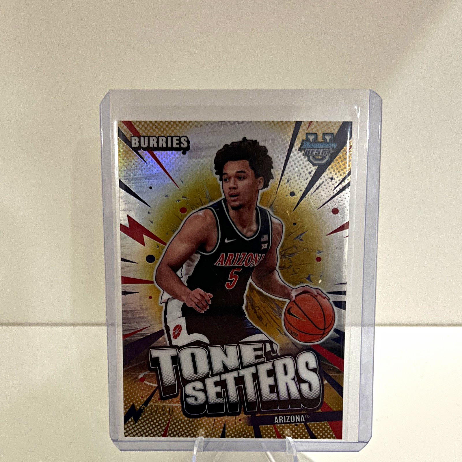 Topps 2025-26 Bowman Univ Best Brayden Burries Tone Setters TS-29 Gold /50 RC Topps 2025-26 Bowman Univ Best Brayden Burries Tone Setters TS-29 Gold /50 RC