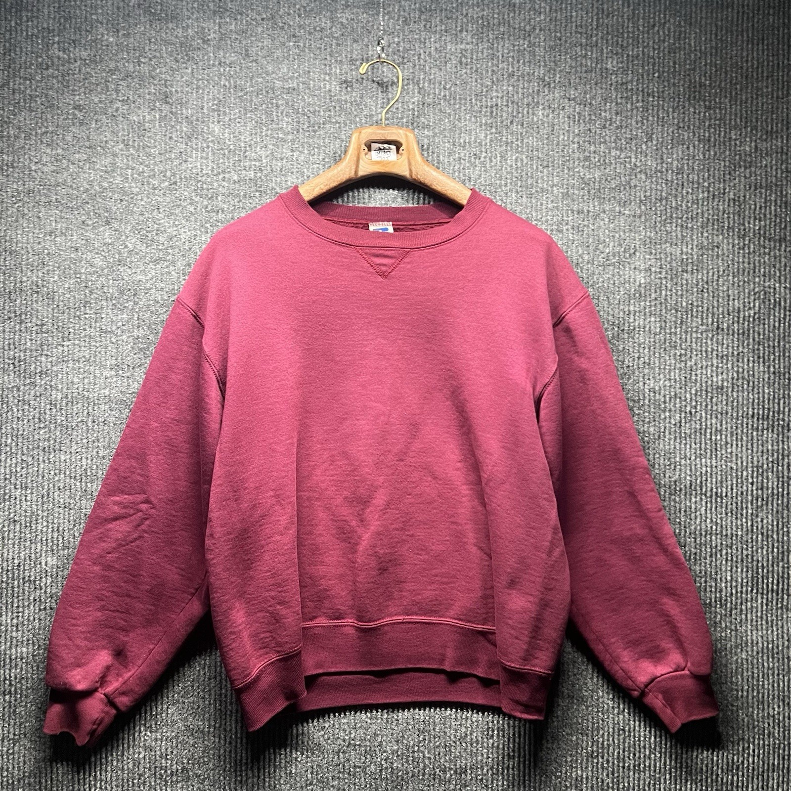 Vintage Russell Blank Sweatshirt Mens Medium Red Made In USA 90s *READ*